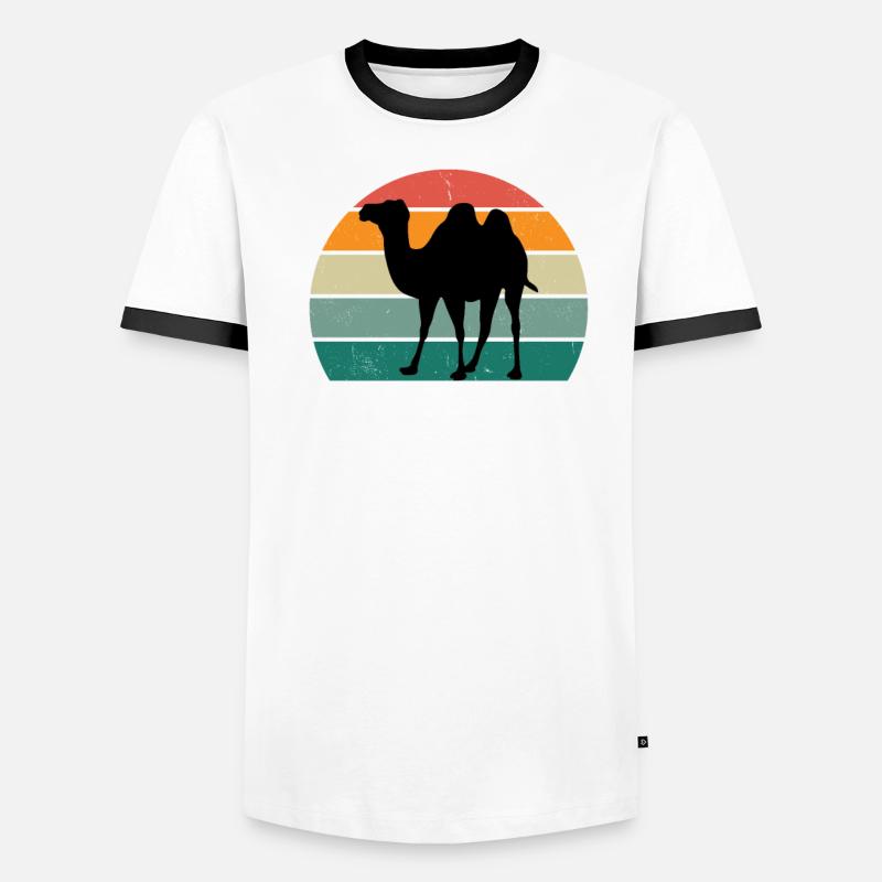 Kamele Trampeltier Wüste Arabien Dromedar Kamel Männer Kontrast-T-Shirt