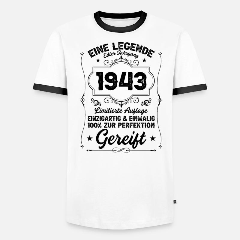 1943 Oldtimer Vintage Old Timer Geburtstag Männer Kontrast-T-Shirt