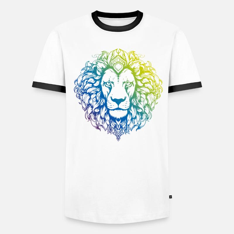 Leo Mandala Boho T-shirt contrasté Homme