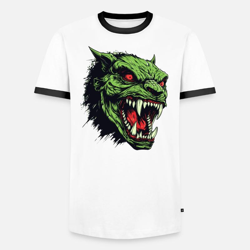 Orkkopf, Dämon, Ghul Männer Kontrast-T-Shirt