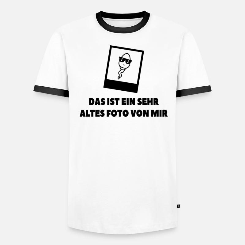 Alter Schnappschuss Männer Kontrast-T-Shirt