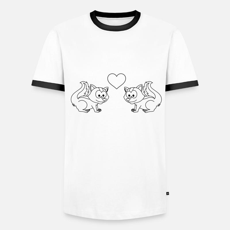 Stinker Comic Couple Love Men's Ringer Shirt
