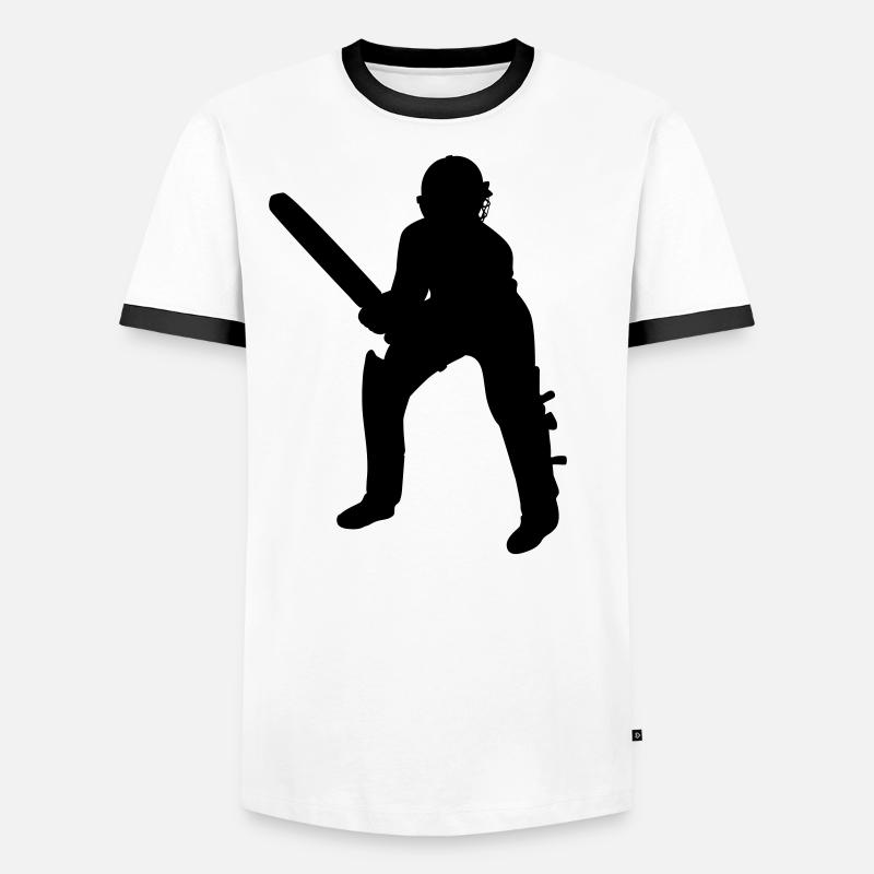 Batteur de cricket Noir T-shirt contrasté Homme
