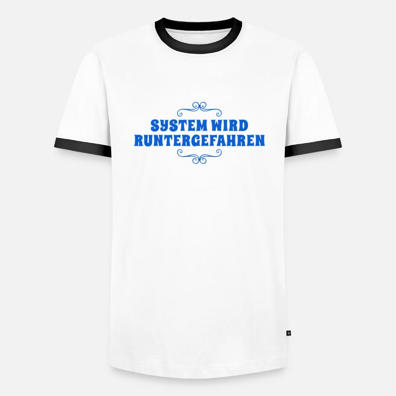 System wird heruntergefahren Männer Kontrast-T-Shirt