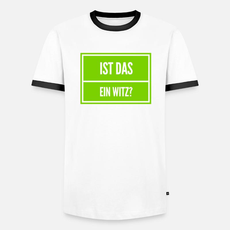 soll das ein Scherz sein? Männer Kontrast-T-Shirt
