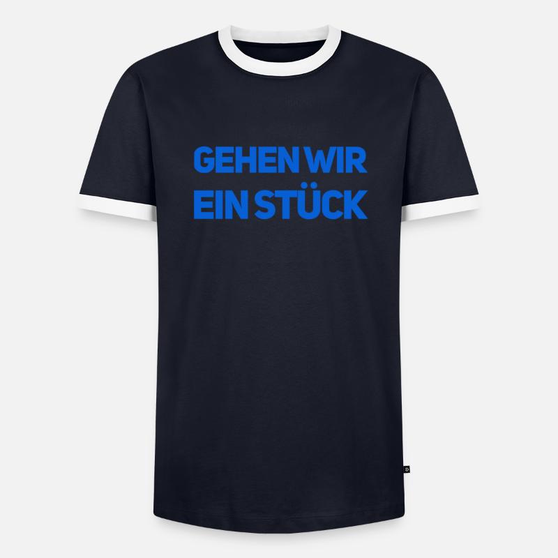 Lust auf einen Spaziergang? Männer Kontrast-T-Shirt