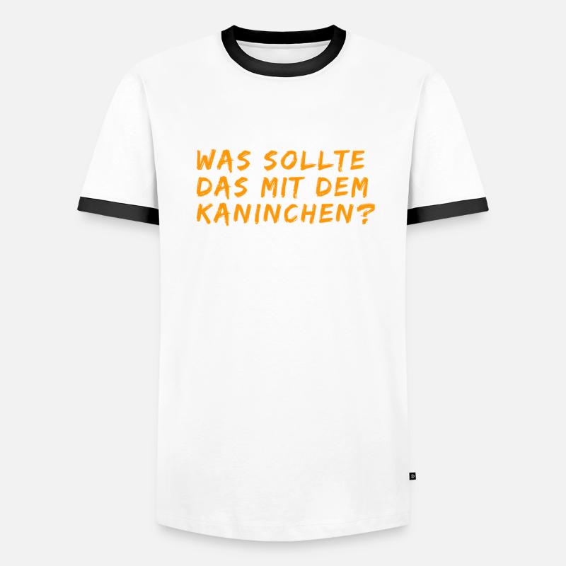 rätselhaftes Kaninchen Männer Kontrast-T-Shirt