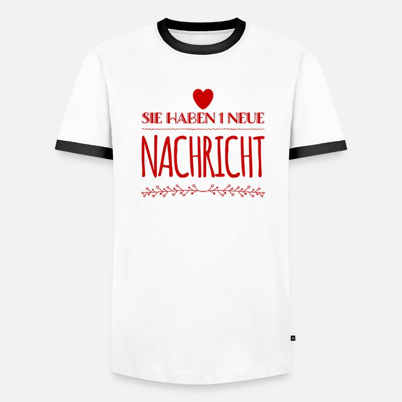 die Post ist da Männer Kontrast-T-Shirt