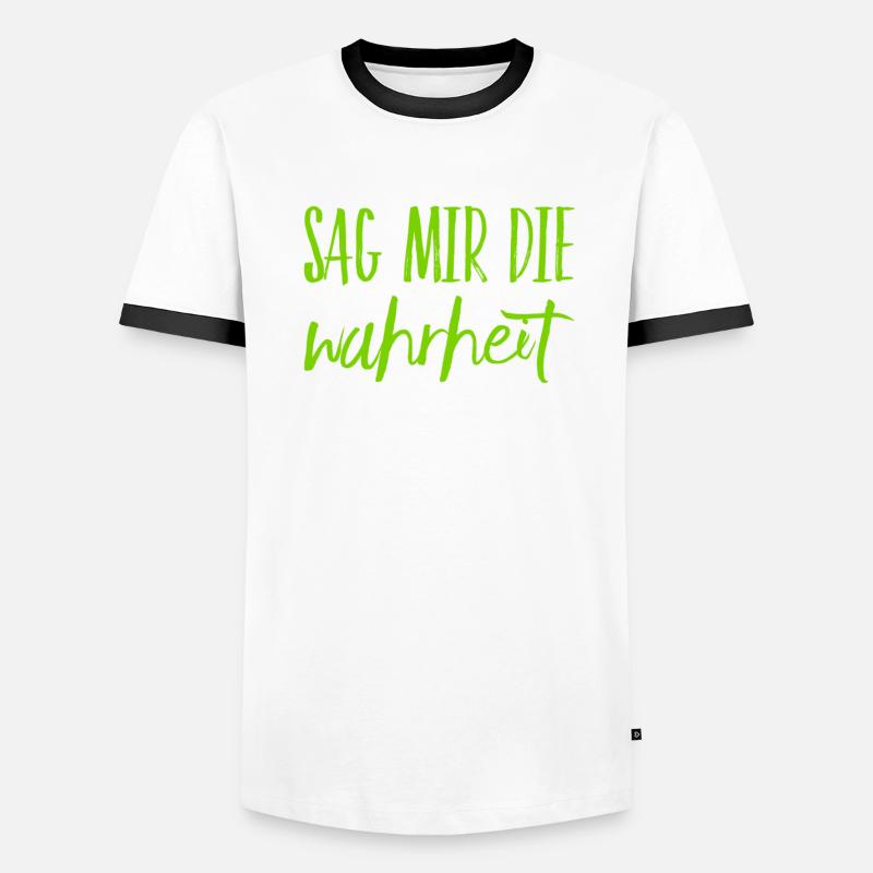 sei ehrlich Männer Kontrast-T-Shirt
