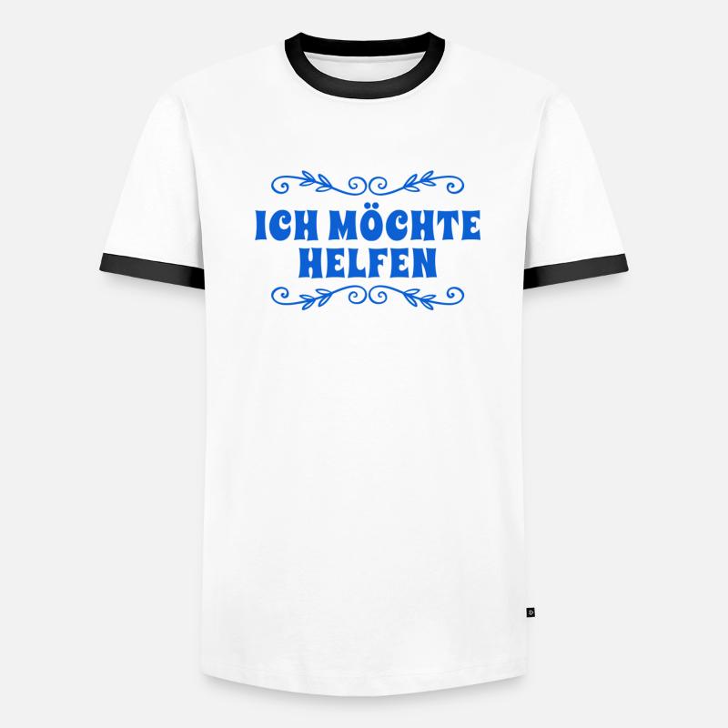 ich will dir helfen Männer Kontrast-T-Shirt