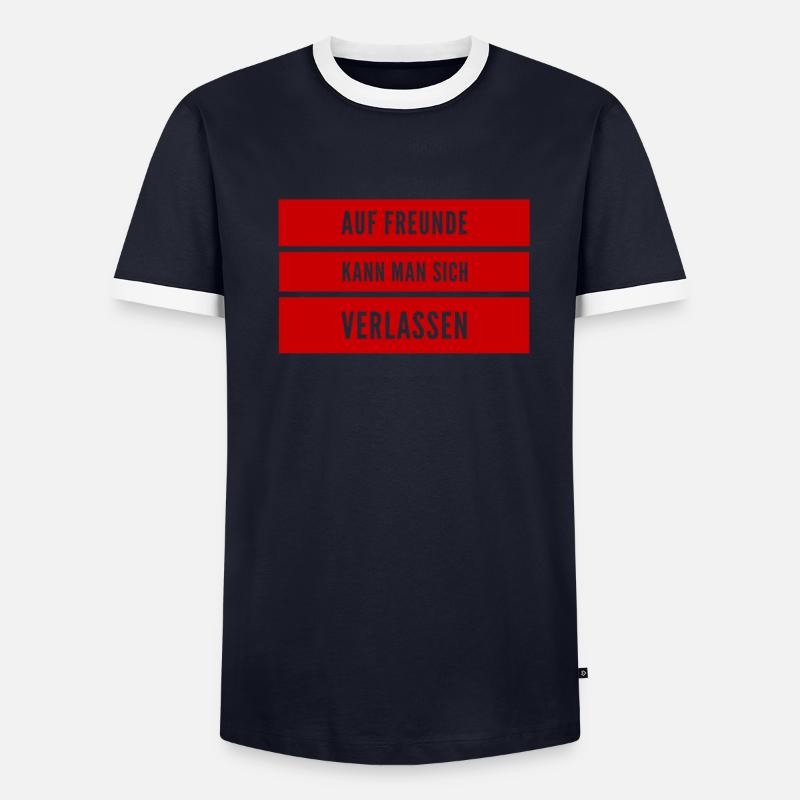 Freunde sind verlässlich Männer Kontrast-T-Shirt
