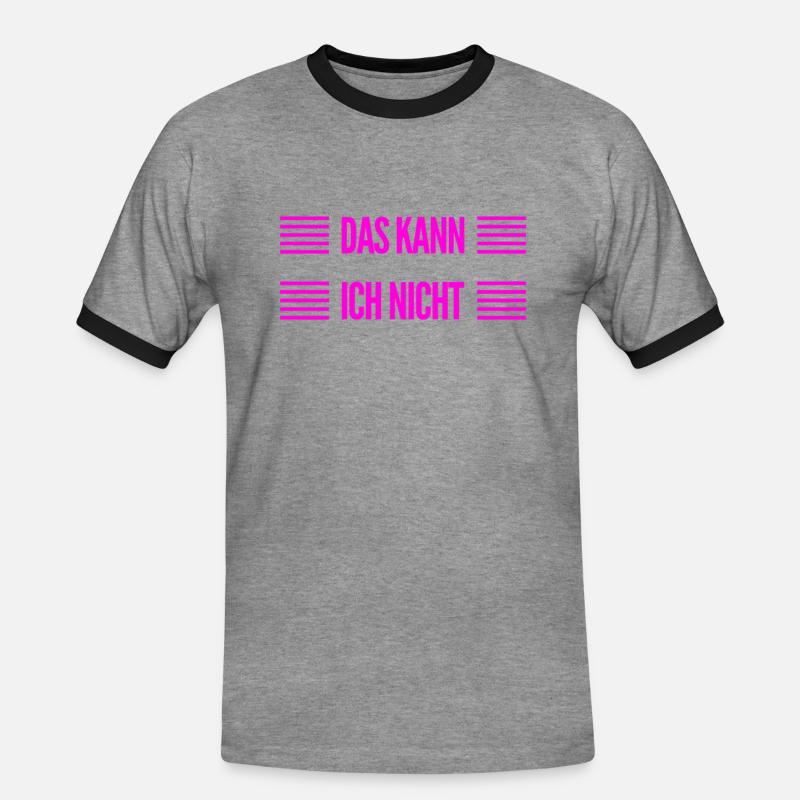 so sieht ein Nichtskönner aus - Männer Kontrast-T-Shirt - Grau meliert/Schwarz