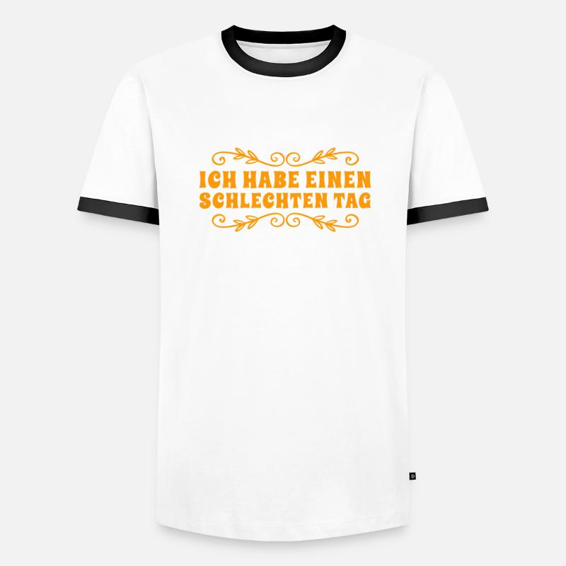 negative Stimmung Männer Kontrast-T-Shirt