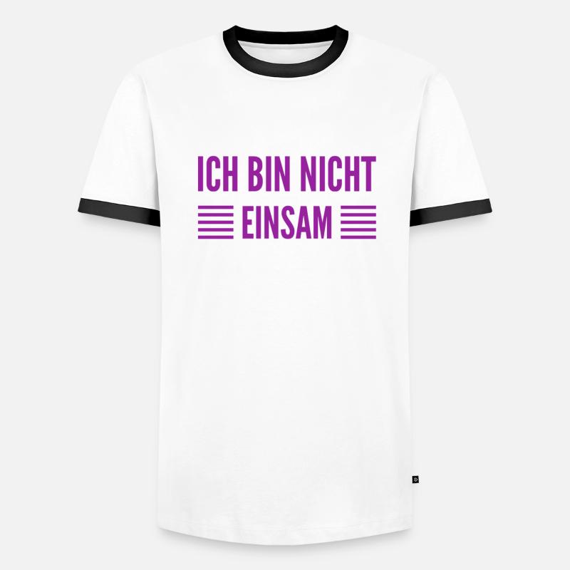 ich bin nicht einsam Männer Kontrast-T-Shirt