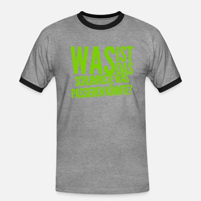 es wird gut werden - Männer Kontrast-T-Shirt - Grau meliert/Schwarz