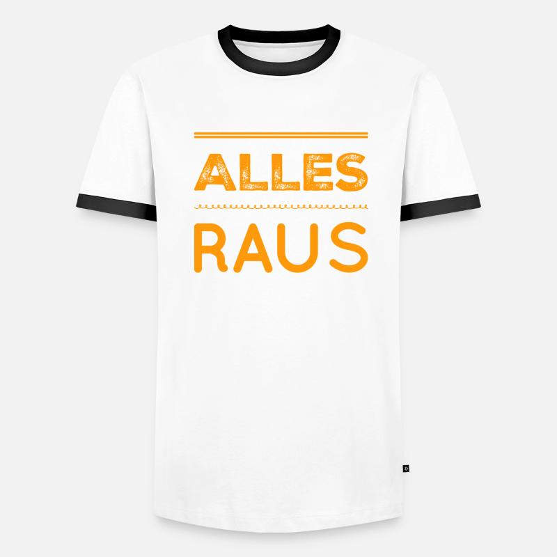 raus mit euch Männer Kontrast-T-Shirt