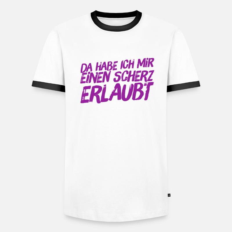 das war ein Scherz Männer Kontrast-T-Shirt