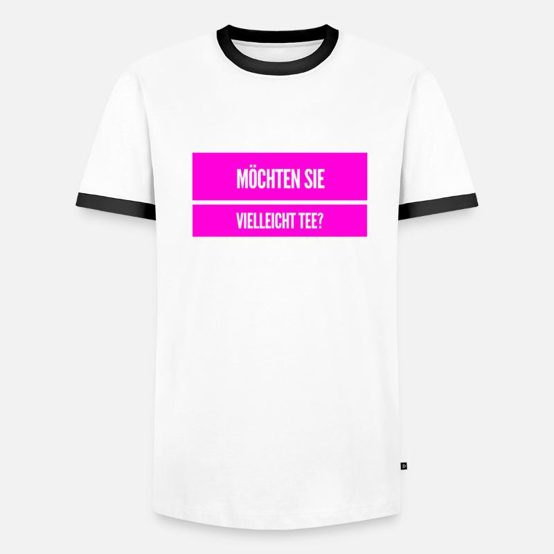 möchten sie Tee? Männer Kontrast-T-Shirt