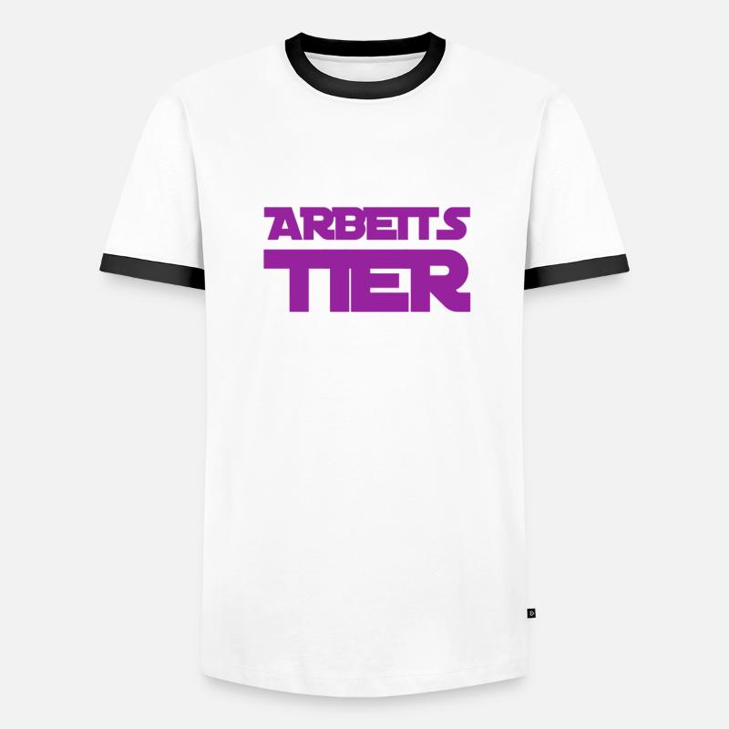vor dir steht ein Arbeitstier Männer Kontrast-T-Shirt