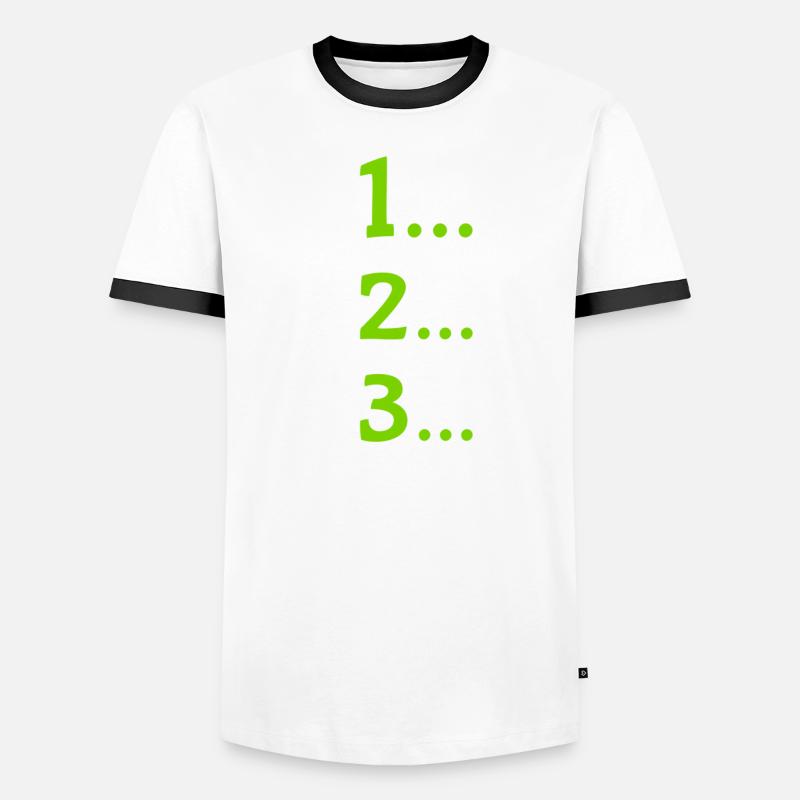 One, two, three Men's Ringer Shirt