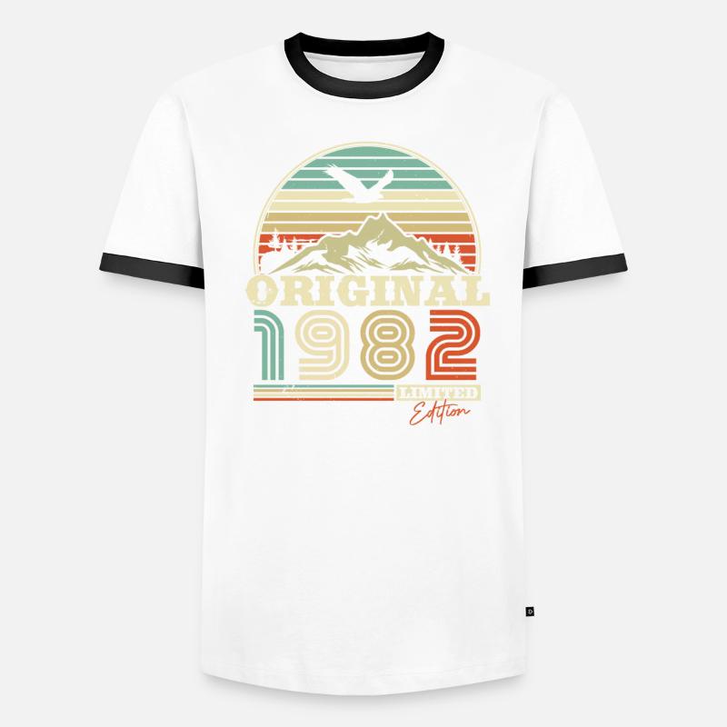1982er Geburtstags-Geschenk T-shirt contrasté Homme
