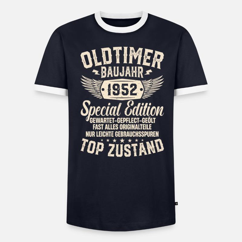 Nostalgisches Geschenk '52er Oldtimer - Männer Kontrast-T-Shirt - undefined