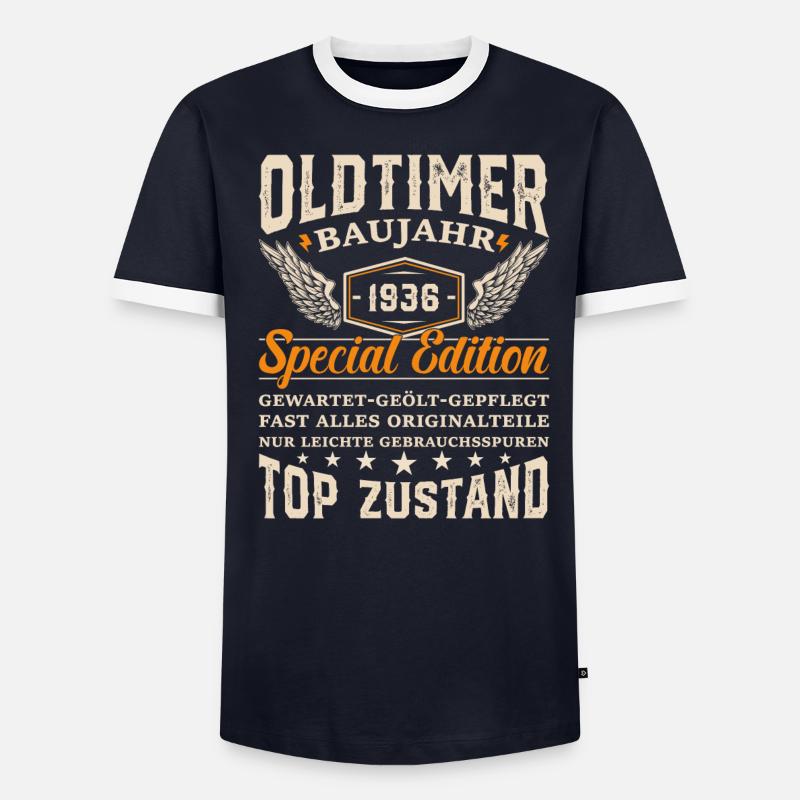 1936 Oldtimer Geschenk - Männer Kontrast-T-Shirt - undefined