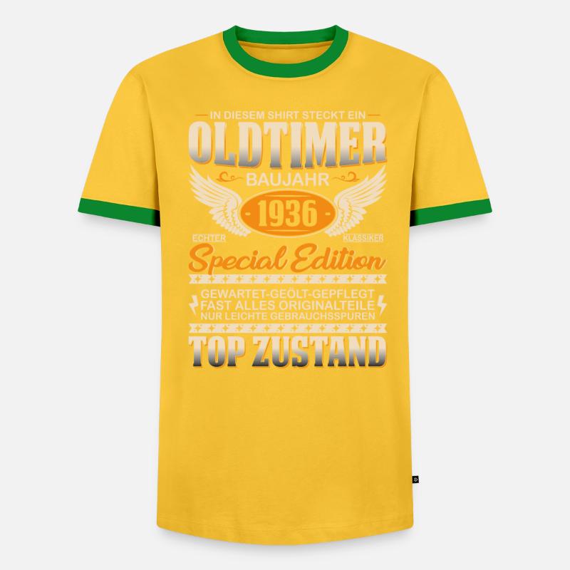 1936 Oldtimer Geschenk - Männer Kontrast-T-Shirt - undefined