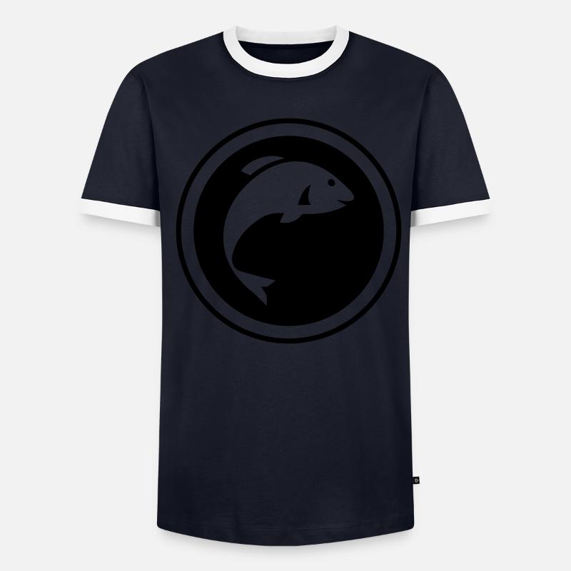 Symbole du poisson T-shirt contrasté Homme