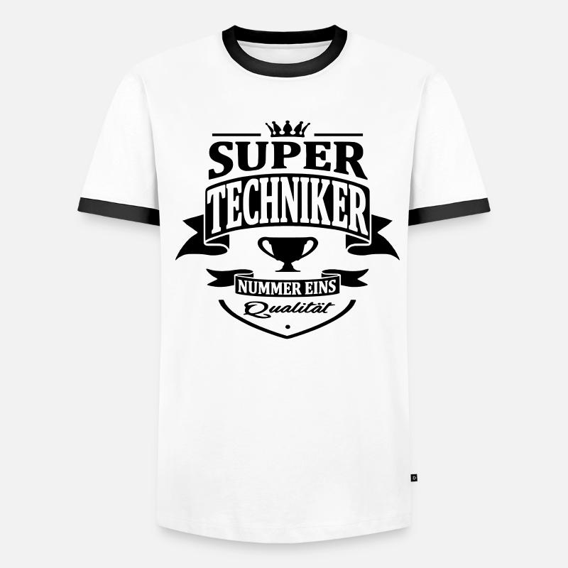 techniker nummer eins Männer Kontrast-T-Shirt