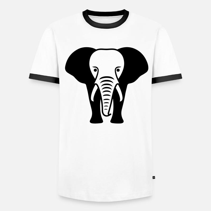 Silhouette d’animal éléphant T-shirt contrasté Homme