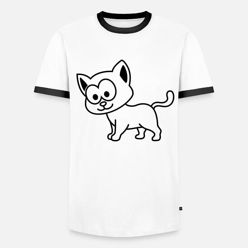 Chat Comic Animal T-shirt contrasté Homme