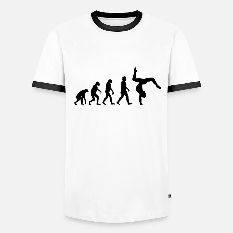 Turnen Handstand Evolution Männer Kontrast-T-Shirt