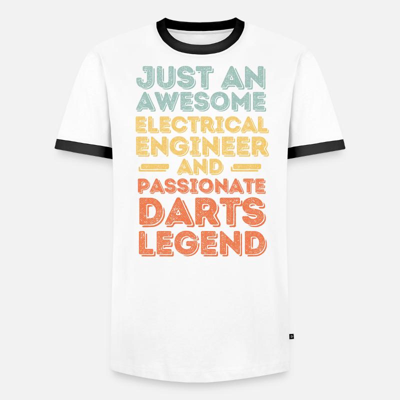 Electrical Engineer Darts retro Men's Ringer Shirt