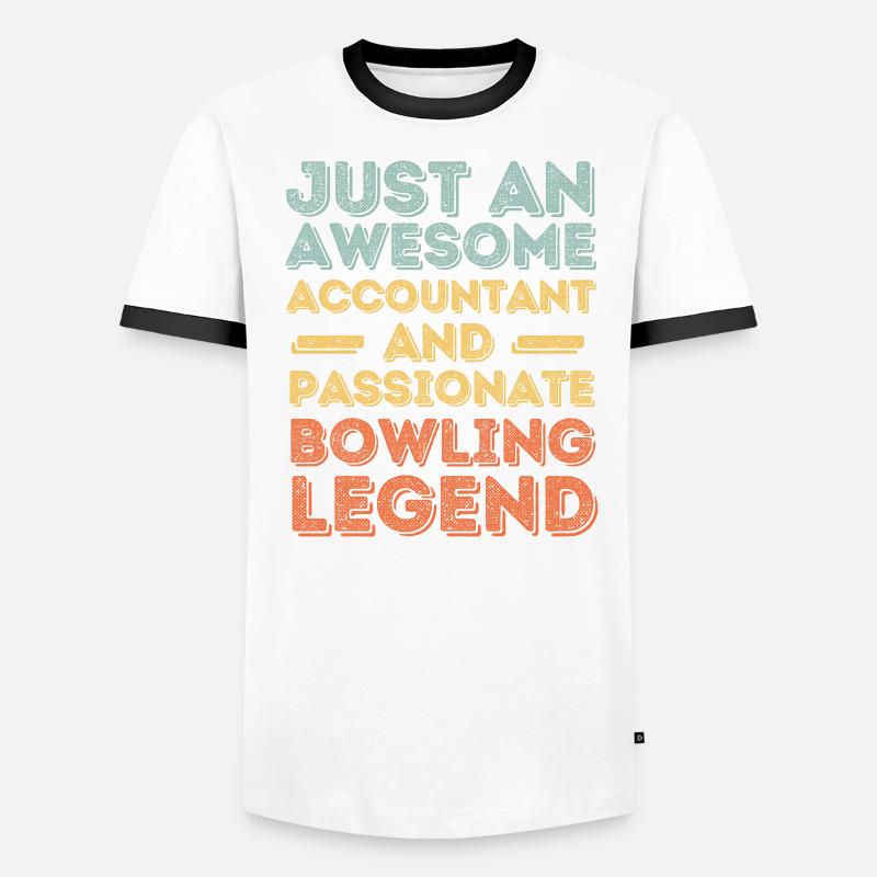 Comptable Bowling rétro T-shirt contrasté Homme