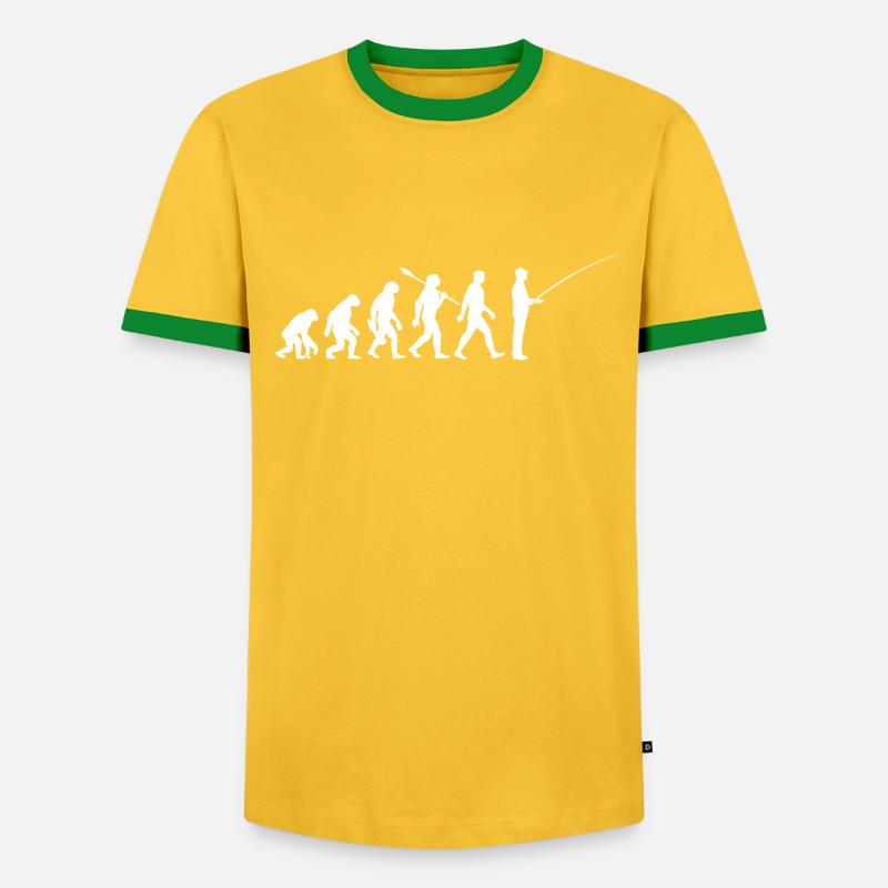 Evolution - Pêcheurs - Pêche au poisson - T-shirt contrasté Homme - undefined