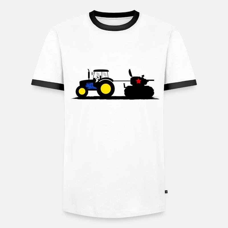Traktor Erntezeit Bauer Erntedank Traktorfahrer Männer Kontrast-T-Shirt