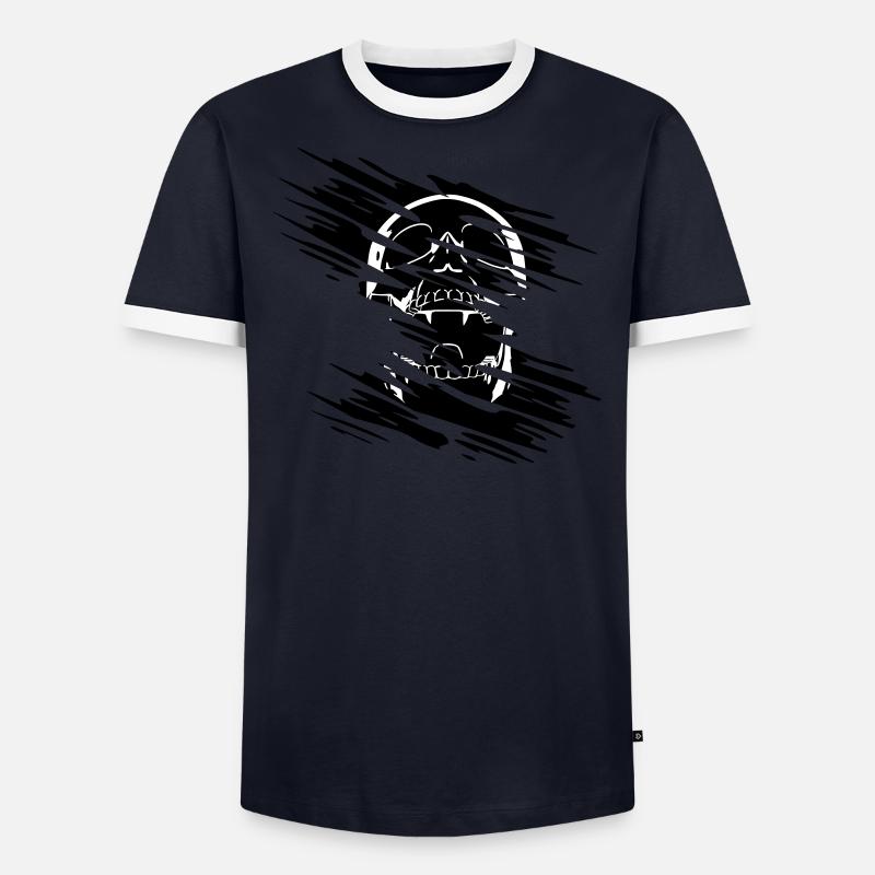 Crâne crâne deux couleurs T-shirt contrasté Homme