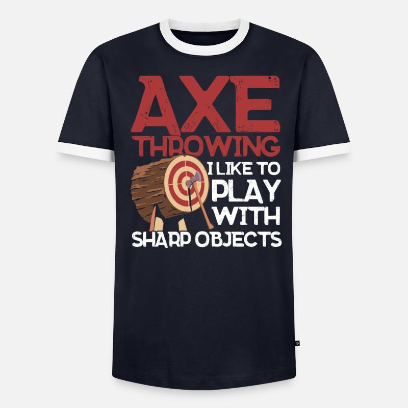 Axe Thrower Axe Throw Axe Gift Men's Ringer Shirt