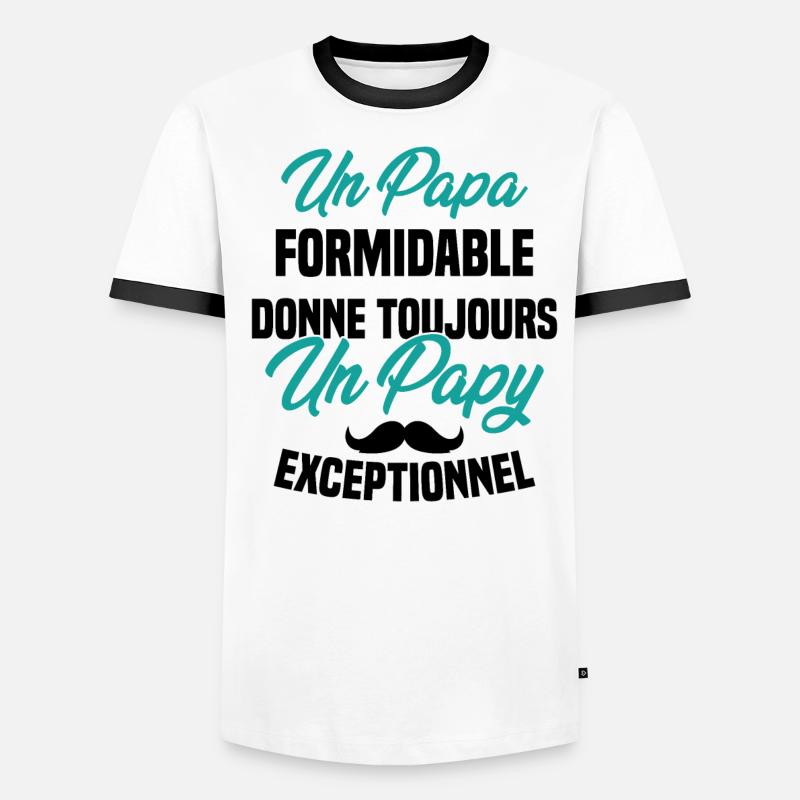 Papa Formidable Donne Toujours Papy Exceptionnel T-shirt contrasté Homme