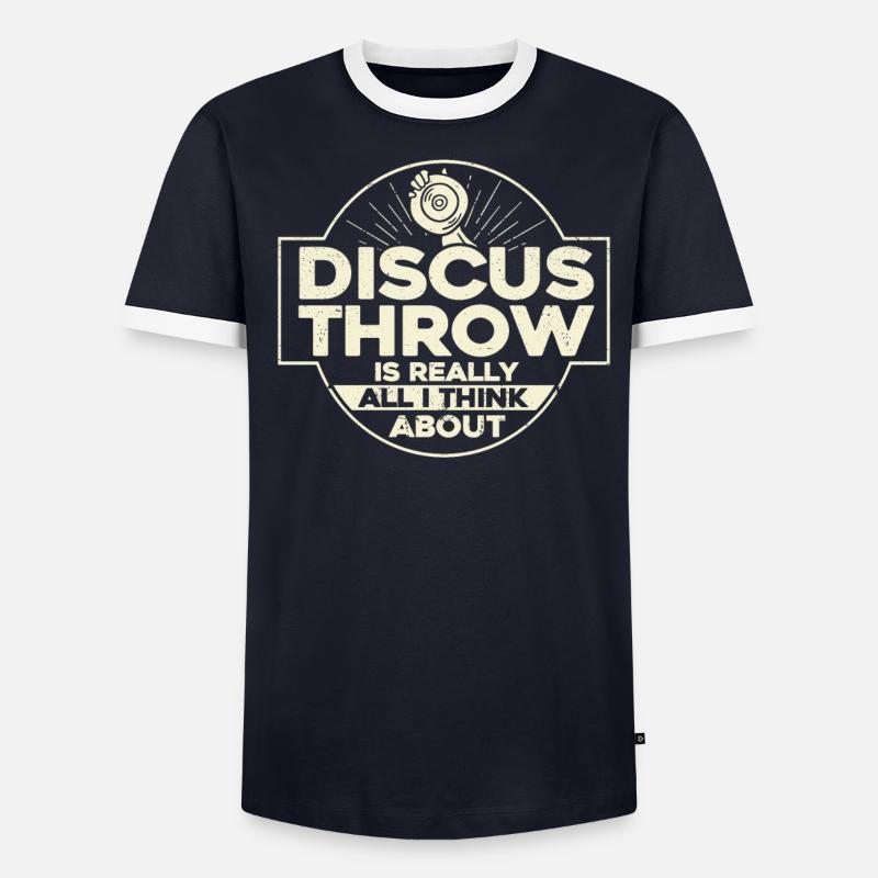 Diskuswerfen Diskuswerfer Geschenk - Männer Kontrast-T-Shirt - undefined
