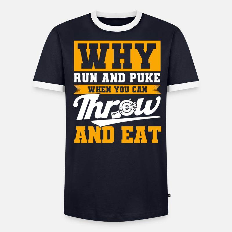 Diskuswerfen Diskuswerfer Geschenk - Männer Kontrast-T-Shirt - undefined