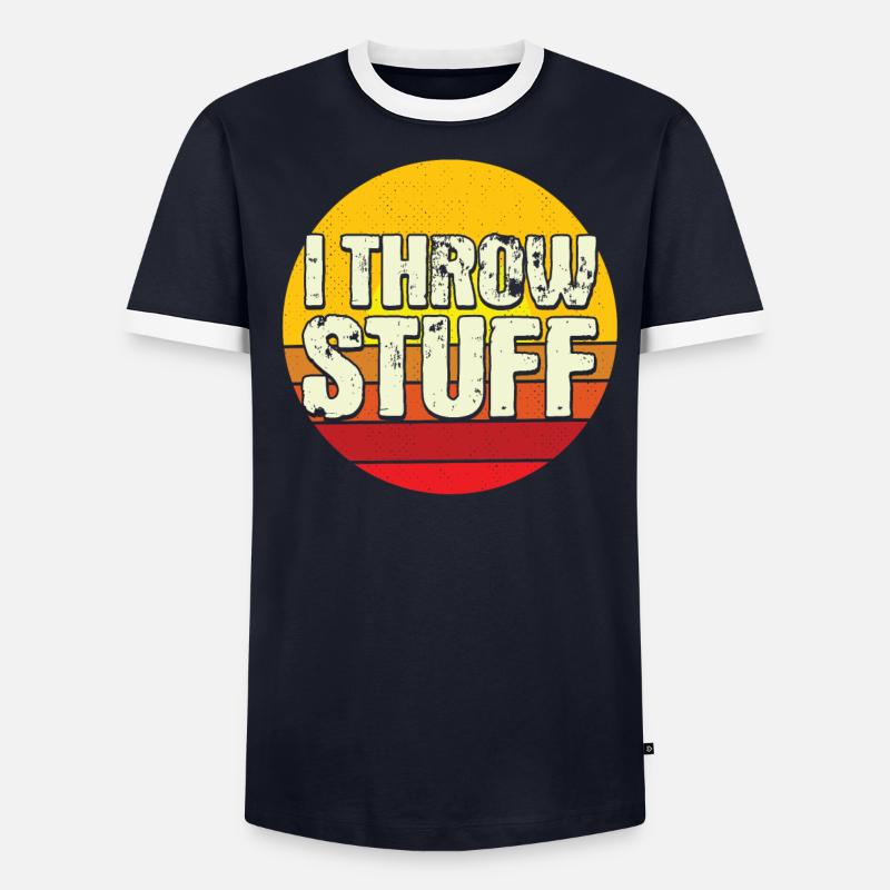 Diskuswerfen Diskuswerfer Geschenk - Männer Kontrast-T-Shirt - undefined
