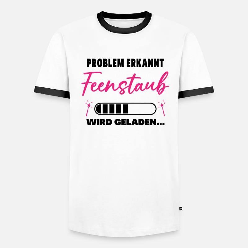 Problem erkannt Feenstaub wird geladen Fee Einhorn Männer Kontrast-T-Shirt
