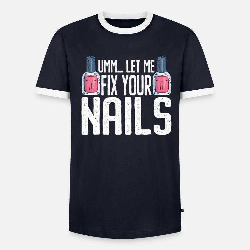 Nageltechniker Nagelstudio Nail Tech - Männer Kontrast-T-Shirt - undefined