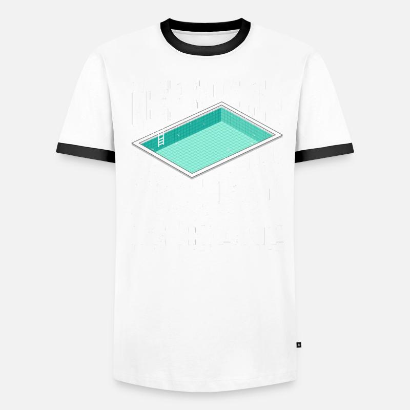 Pool Cleaner Keep Calm The Pool Guy Is Here Männer Kontrast-T-Shirt