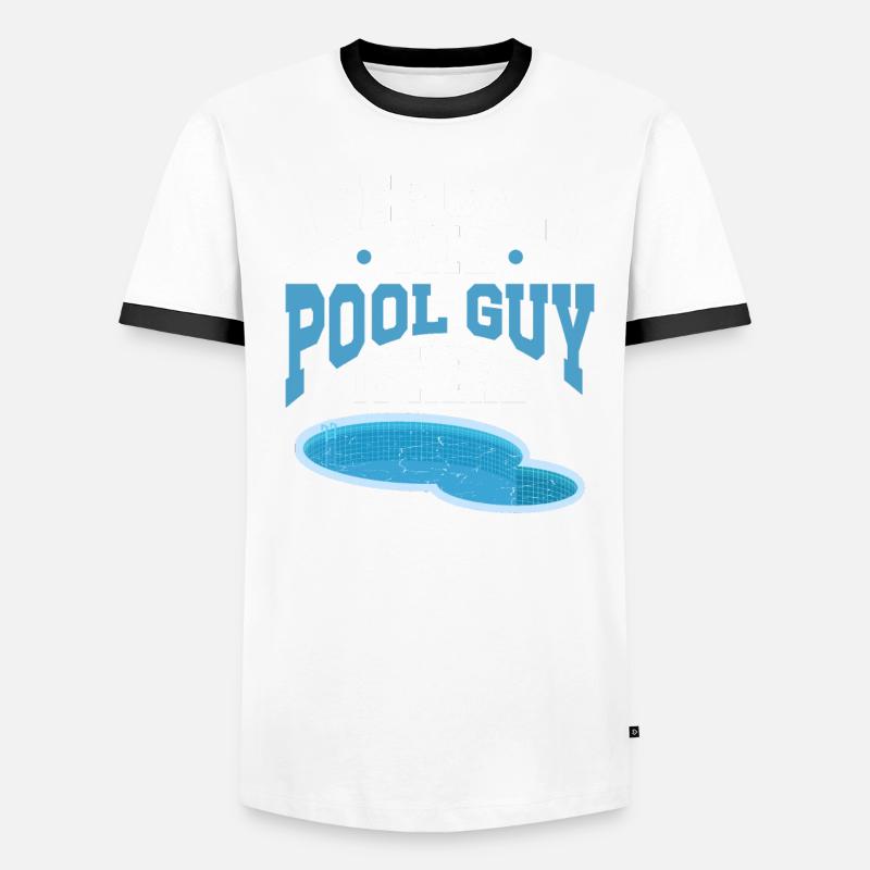 Pool Cleaner Keep Calm The Pool Guy Is Here Männer Kontrast-T-Shirt