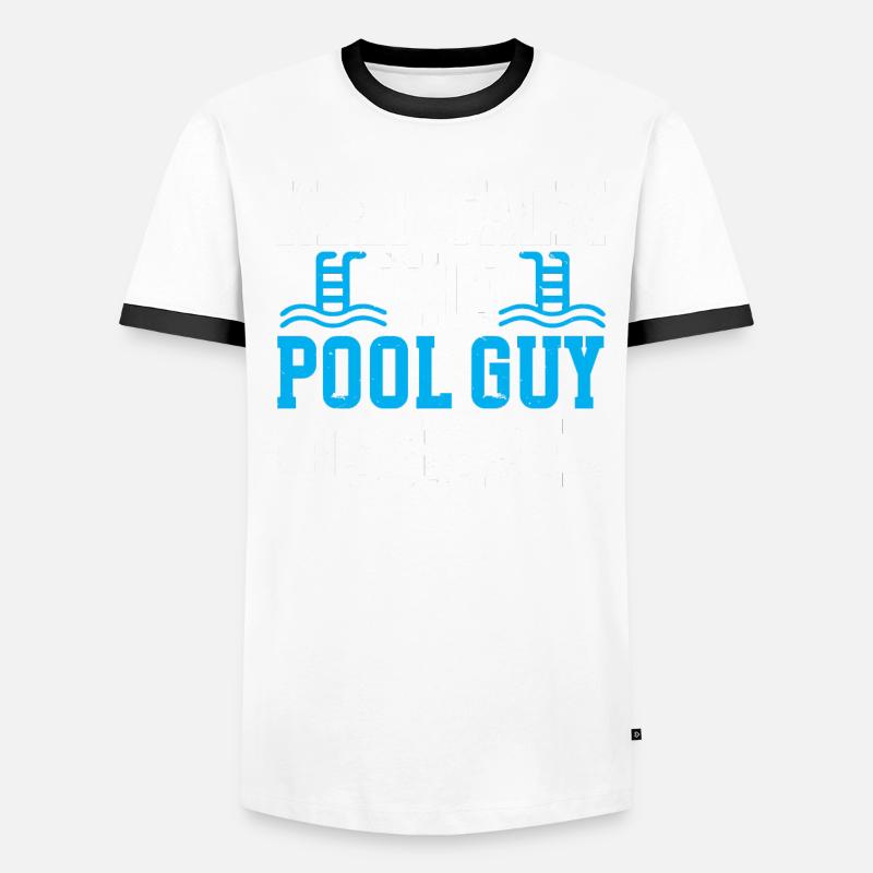 Pool Cleaner Keep Calm The Pool Guy Is Here Männer Kontrast-T-Shirt