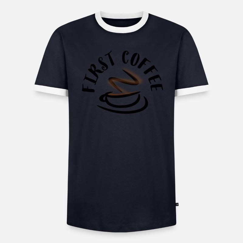 Kaffee, Kaffee, Kaffee, Kaffee, Kaffee, lustig Männer Kontrast-T-Shirt