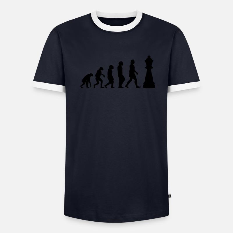 CHESS PLAYER CHESSBOARD Chess Evolution - Men's Ringer Shirt - undefined